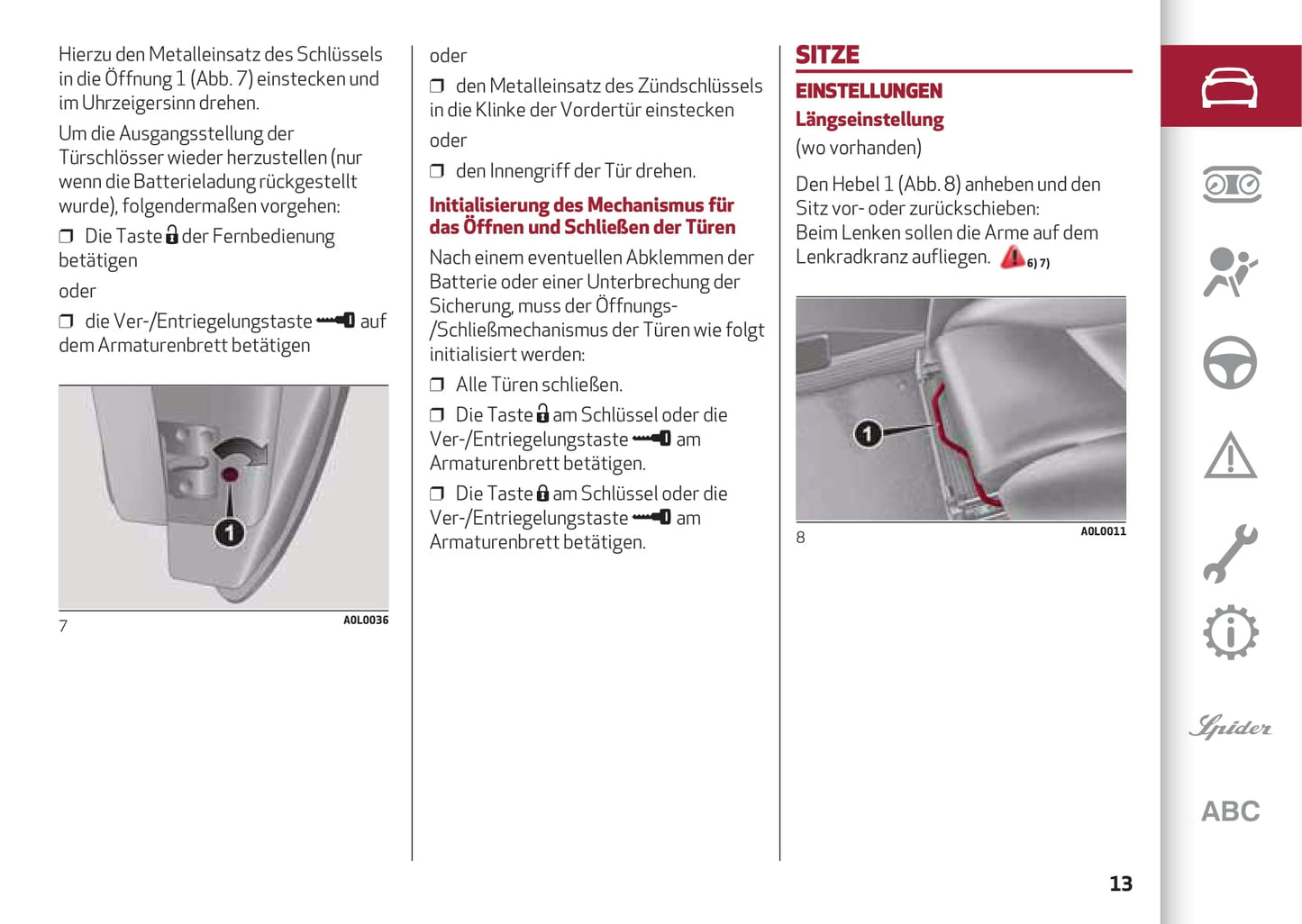 2013-2023 Alfa Romeo 4C Bedienungsanleitung | Deutsch