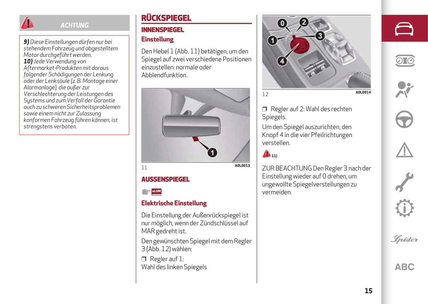 2013-2023 Alfa Romeo 4C Bedienungsanleitung | Deutsch