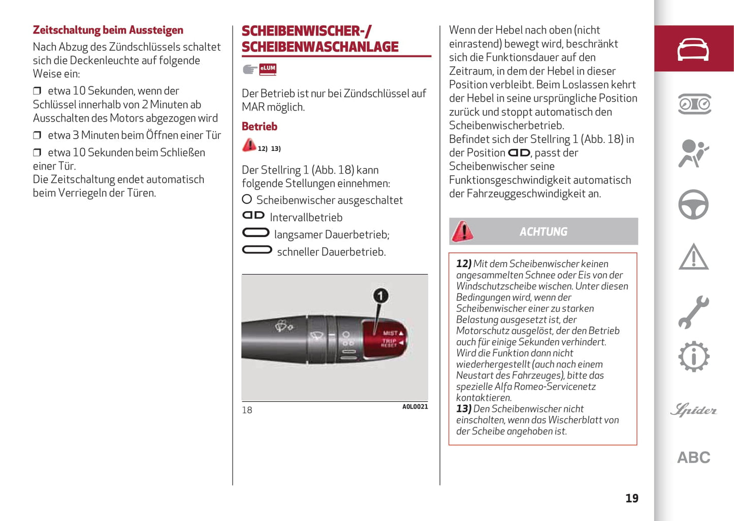 2013-2023 Alfa Romeo 4C Bedienungsanleitung | Deutsch