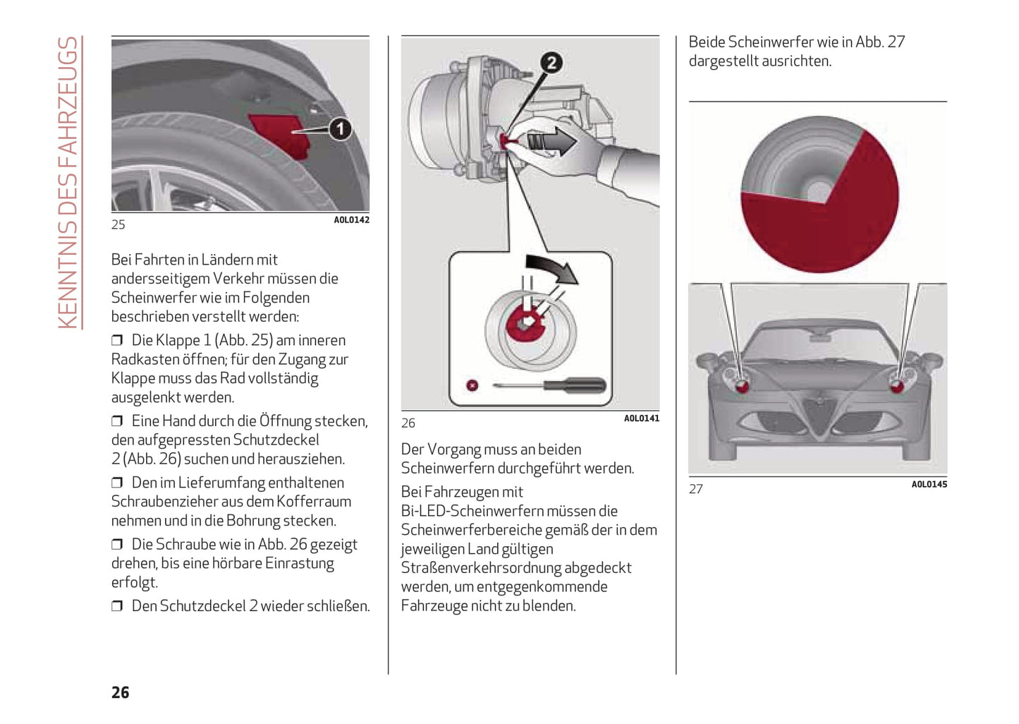 2013-2023 Alfa Romeo 4C Bedienungsanleitung | Deutsch