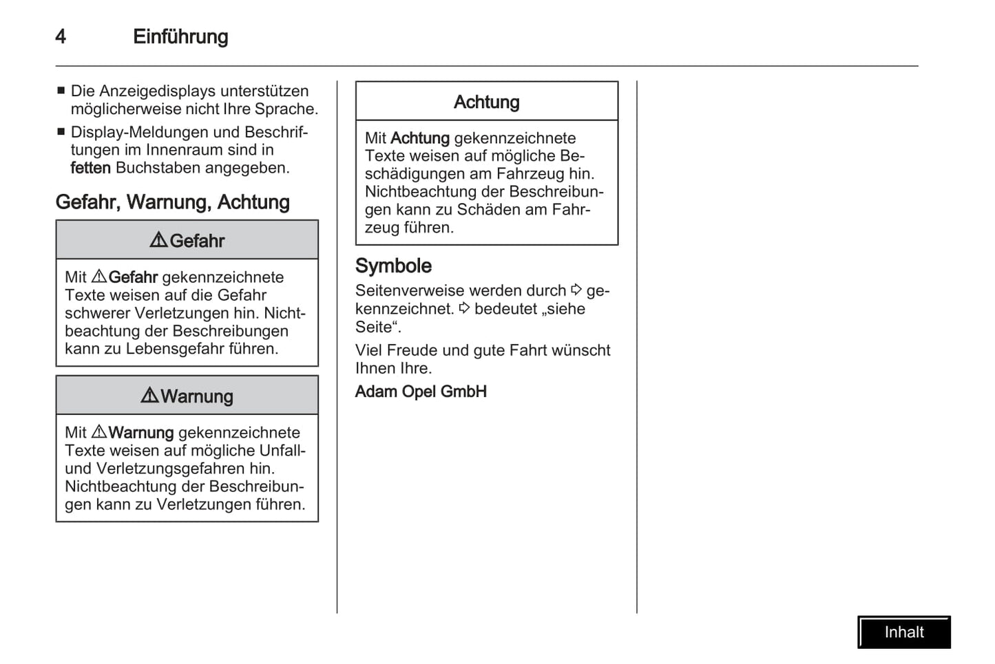 2009-2010 Opel Corsa Owner's Manual | German