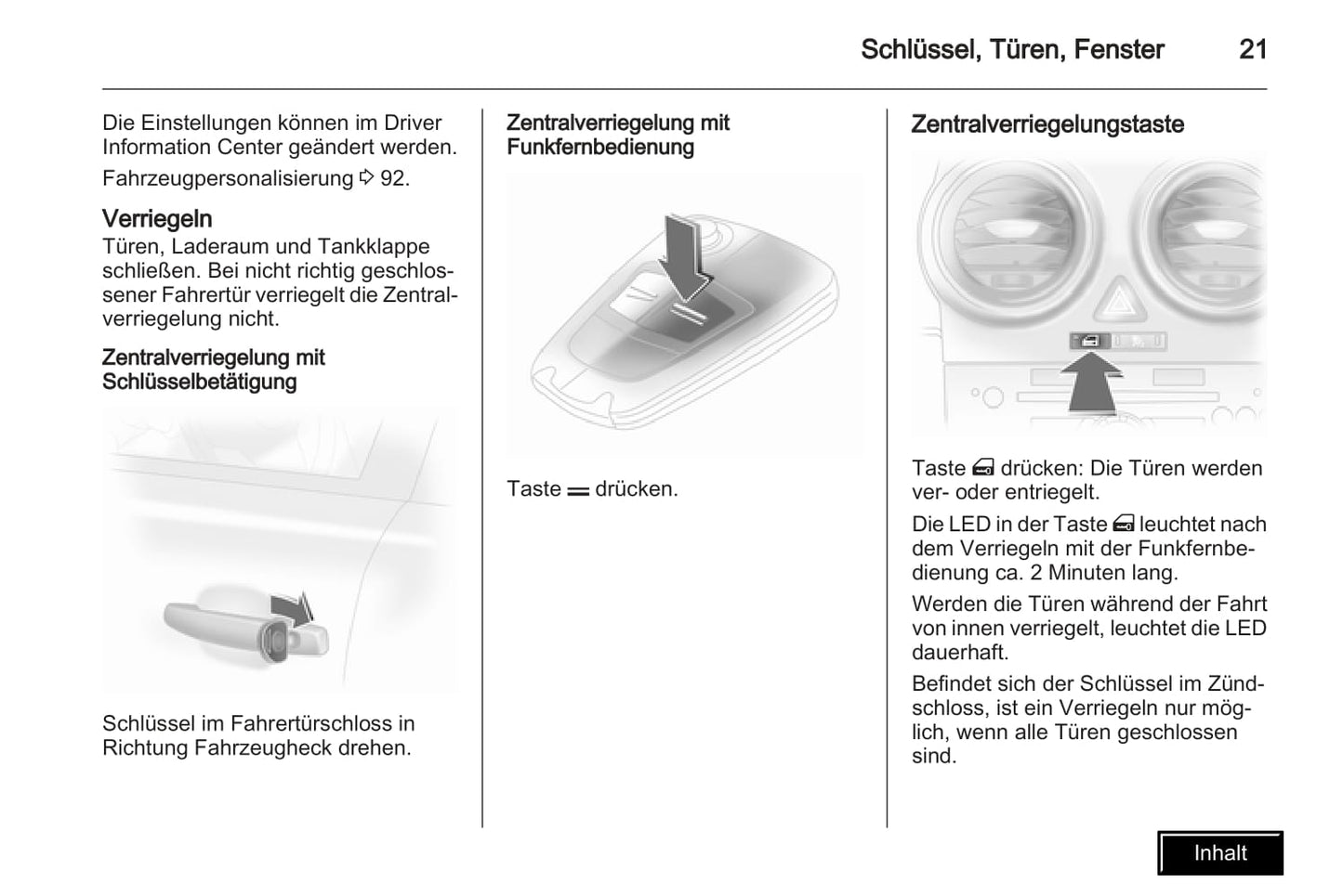 2009-2010 Opel Corsa Owner's Manual | German