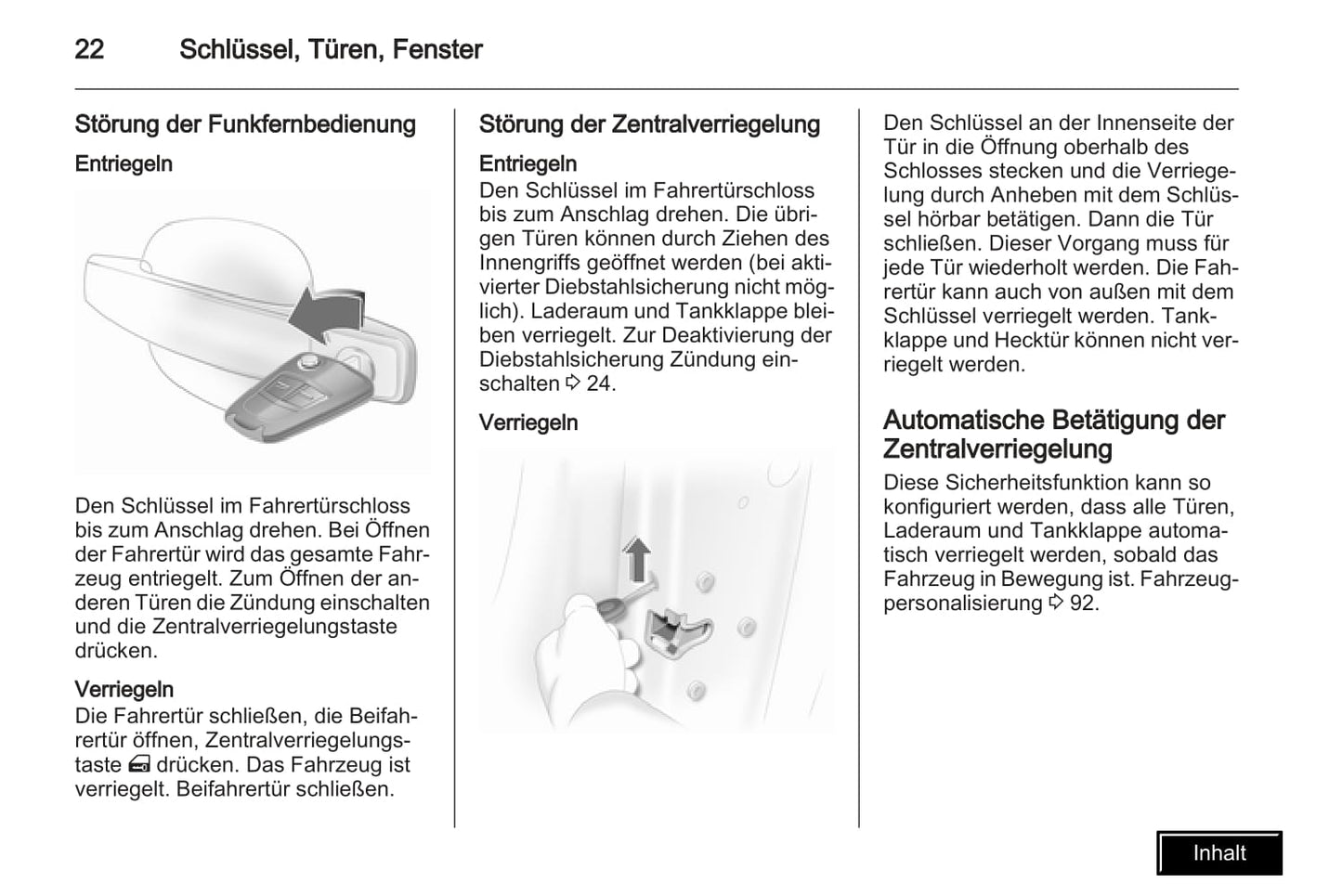 2009-2010 Opel Corsa Owner's Manual | German