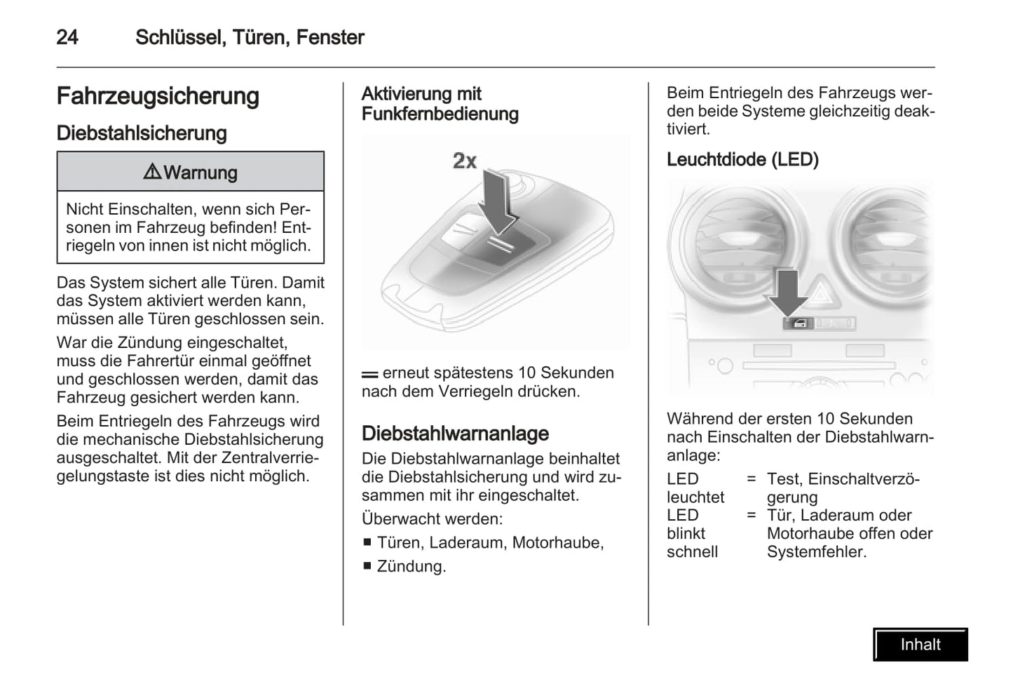 2009-2010 Opel Corsa Owner's Manual | German