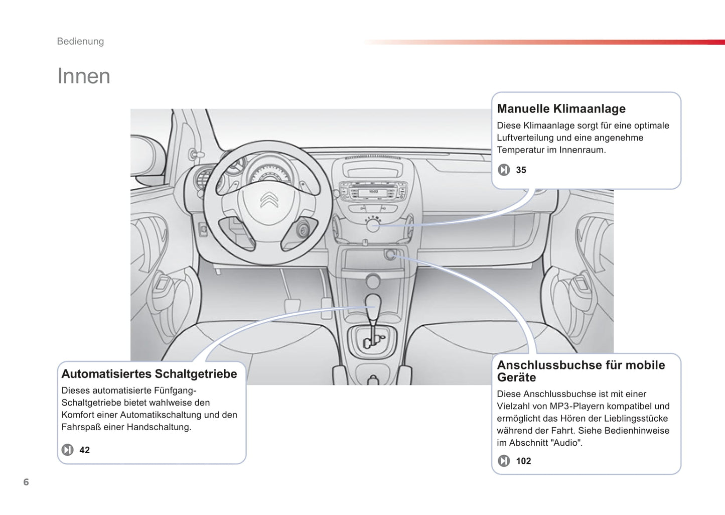 2012-2014 Citroën C1 Bedienungsanleitung | Deutsch