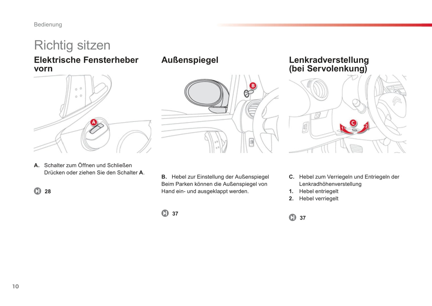 2012-2014 Citroën C1 Bedienungsanleitung | Deutsch