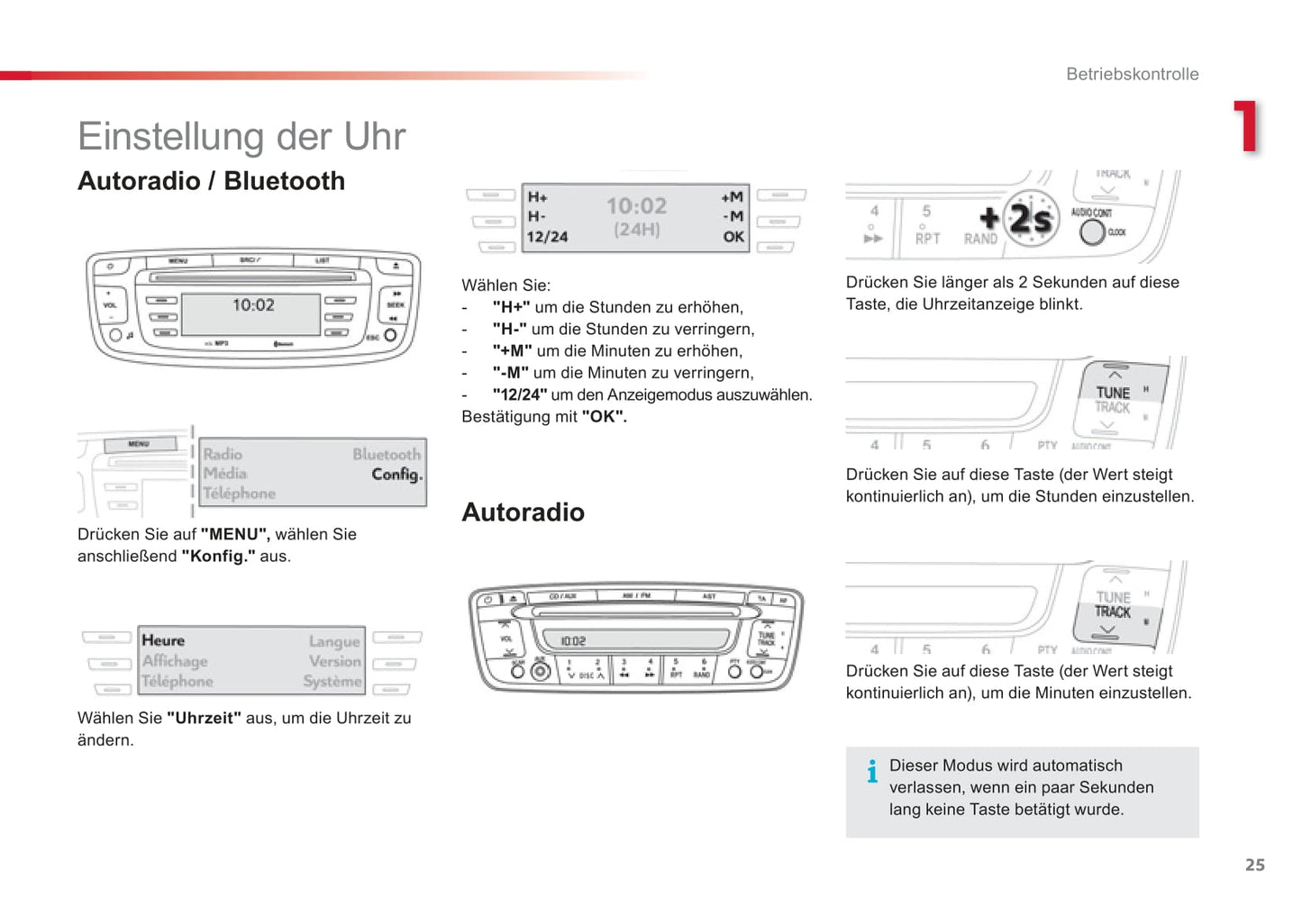 2012-2014 Citroën C1 Bedienungsanleitung | Deutsch