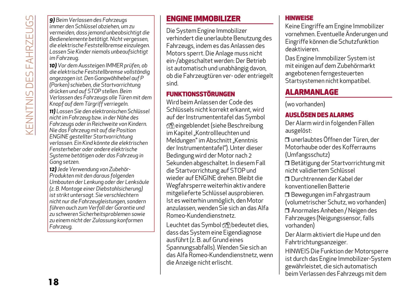 2022-2023 Alfa Romeo Tonale Owner's Manual | German