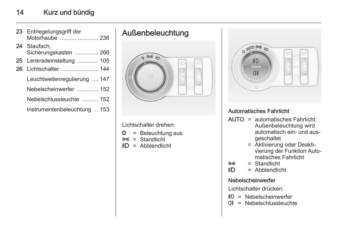 2014 Opel Astra Bedienungsanleitung | Deutsch