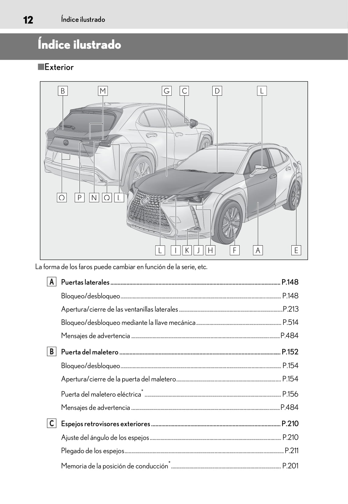 2018-2019 Lexus UX 200 Bedienungsanleitung | Spanisch