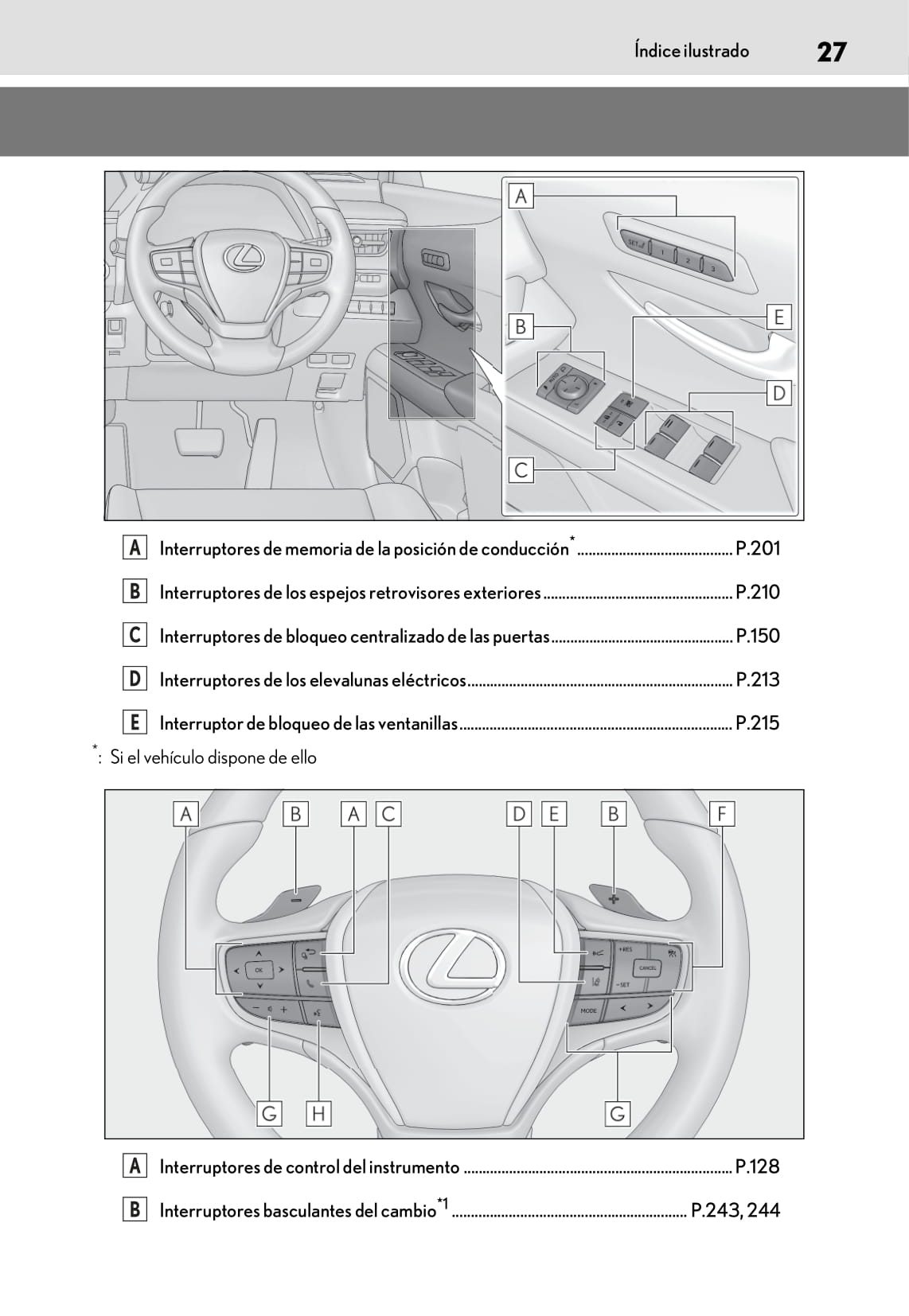 2018-2019 Lexus UX 200 Bedienungsanleitung | Spanisch