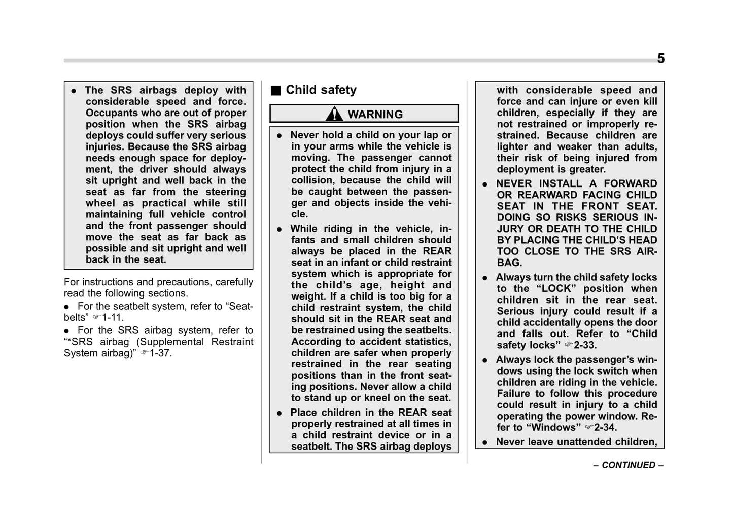 2012-2017 Subaru Crosstrek Bedienungsanleitung | Englisch