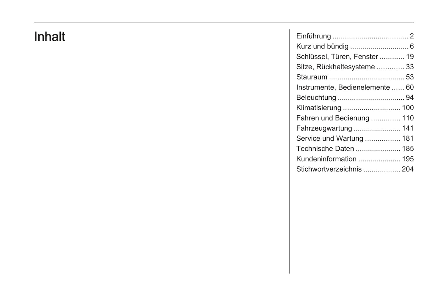 2017-2018 Opel Karl Owner's Manual | German