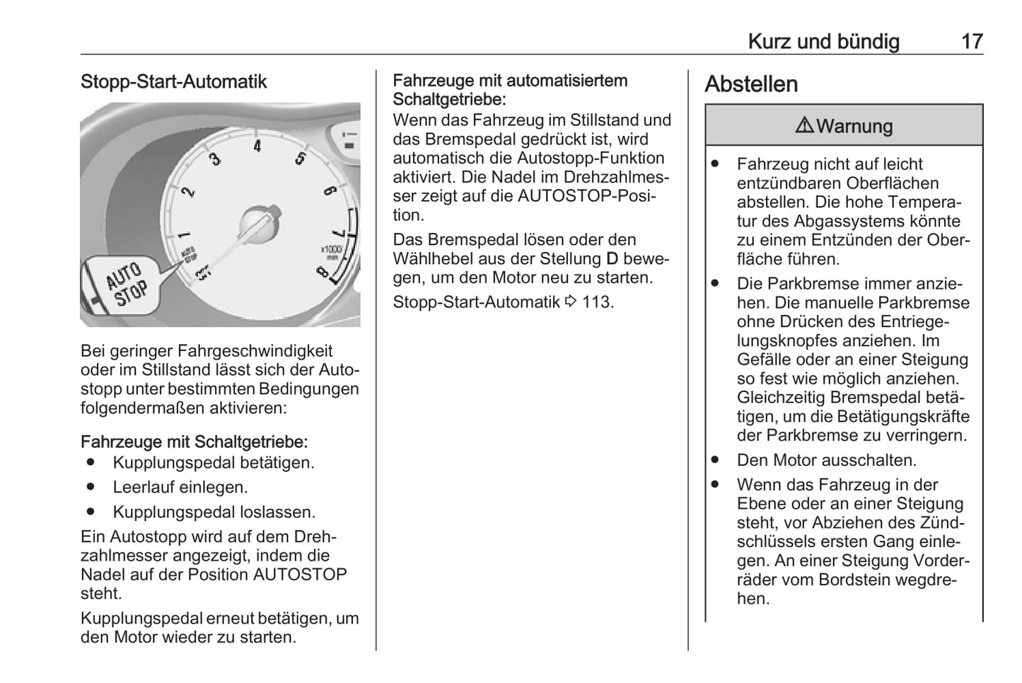 2017-2018 Opel Karl Owner's Manual | German