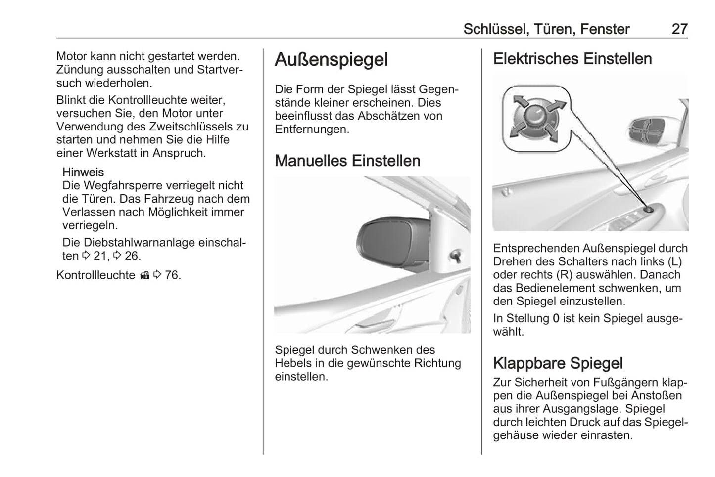 2017-2018 Opel Karl Owner's Manual | German