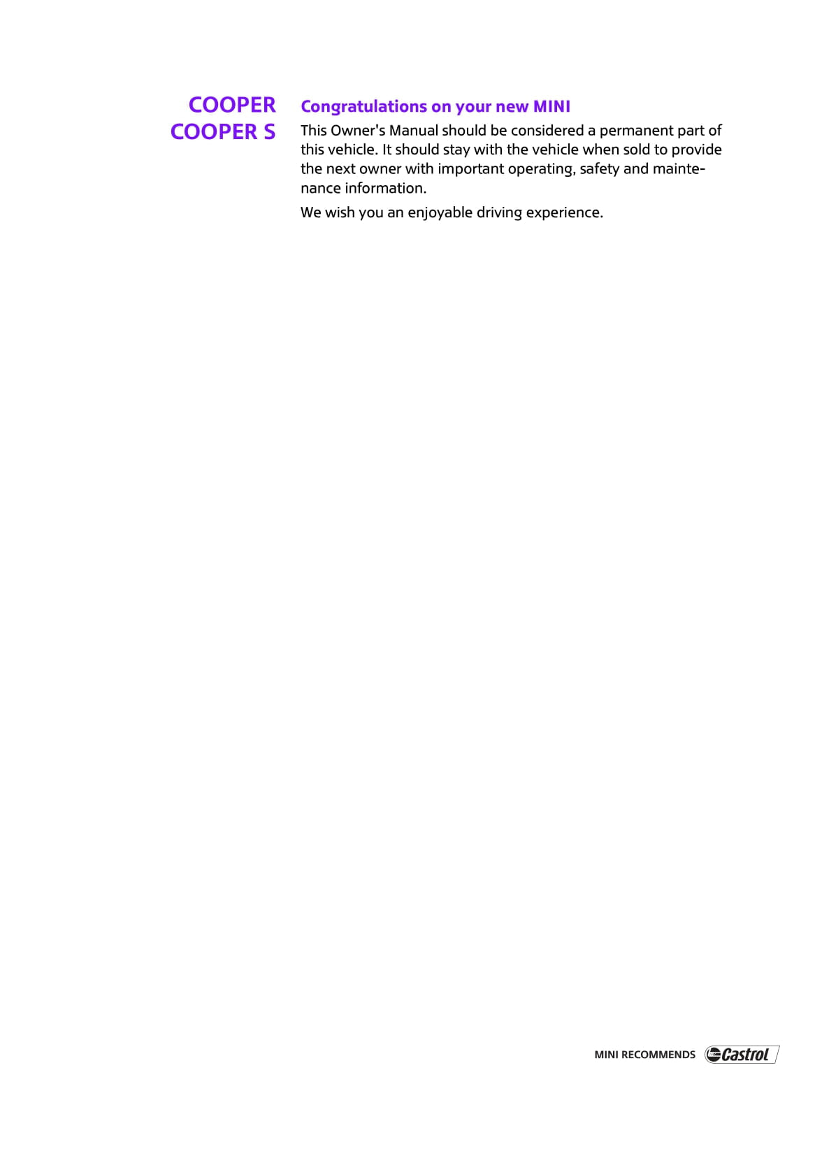 2007-2010 Mini Clubman/Cooper/One Bedienungsanleitung | Englisch