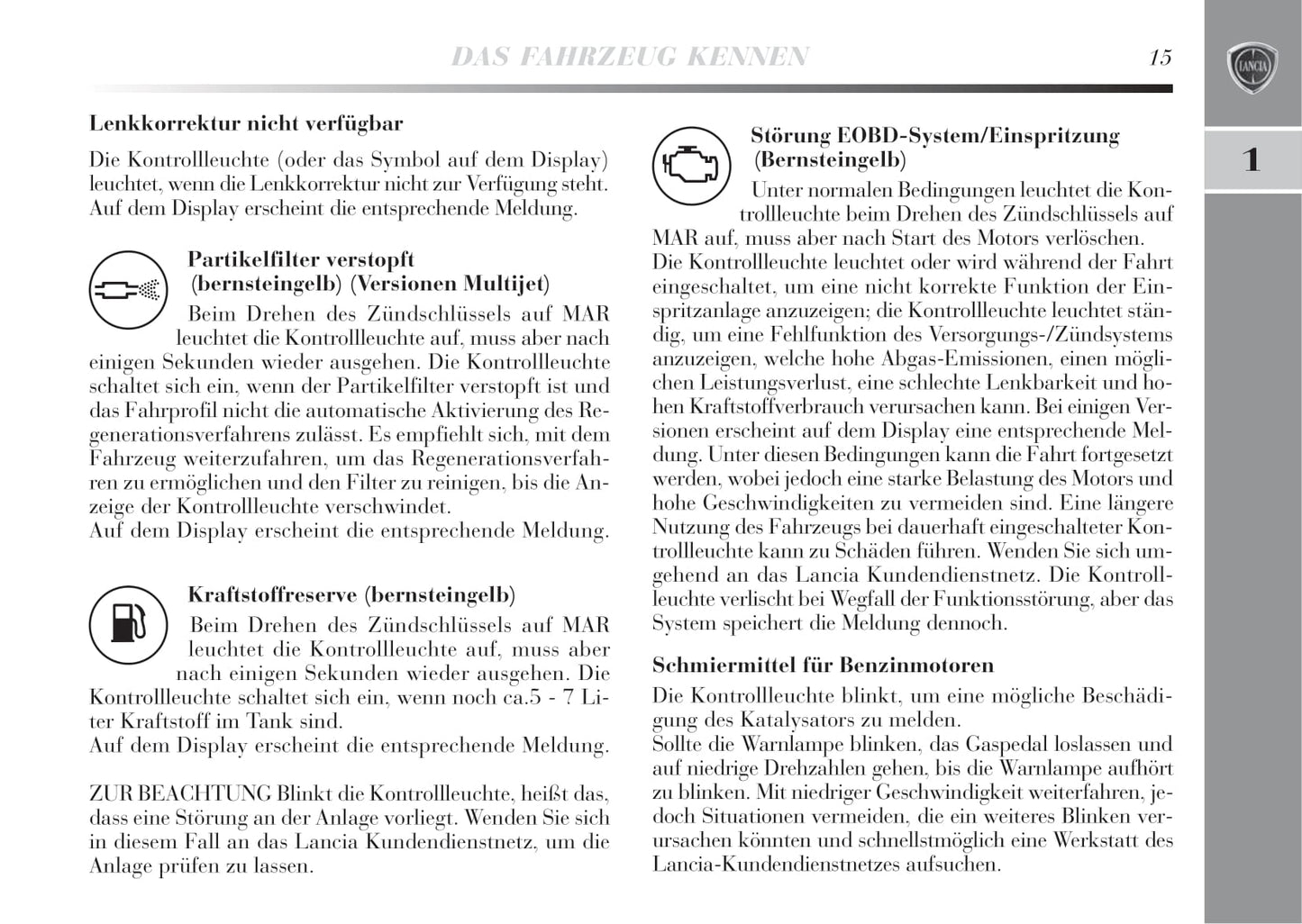 2008-2011 Lancia Delta Bedienungsanleitung | Deutsch