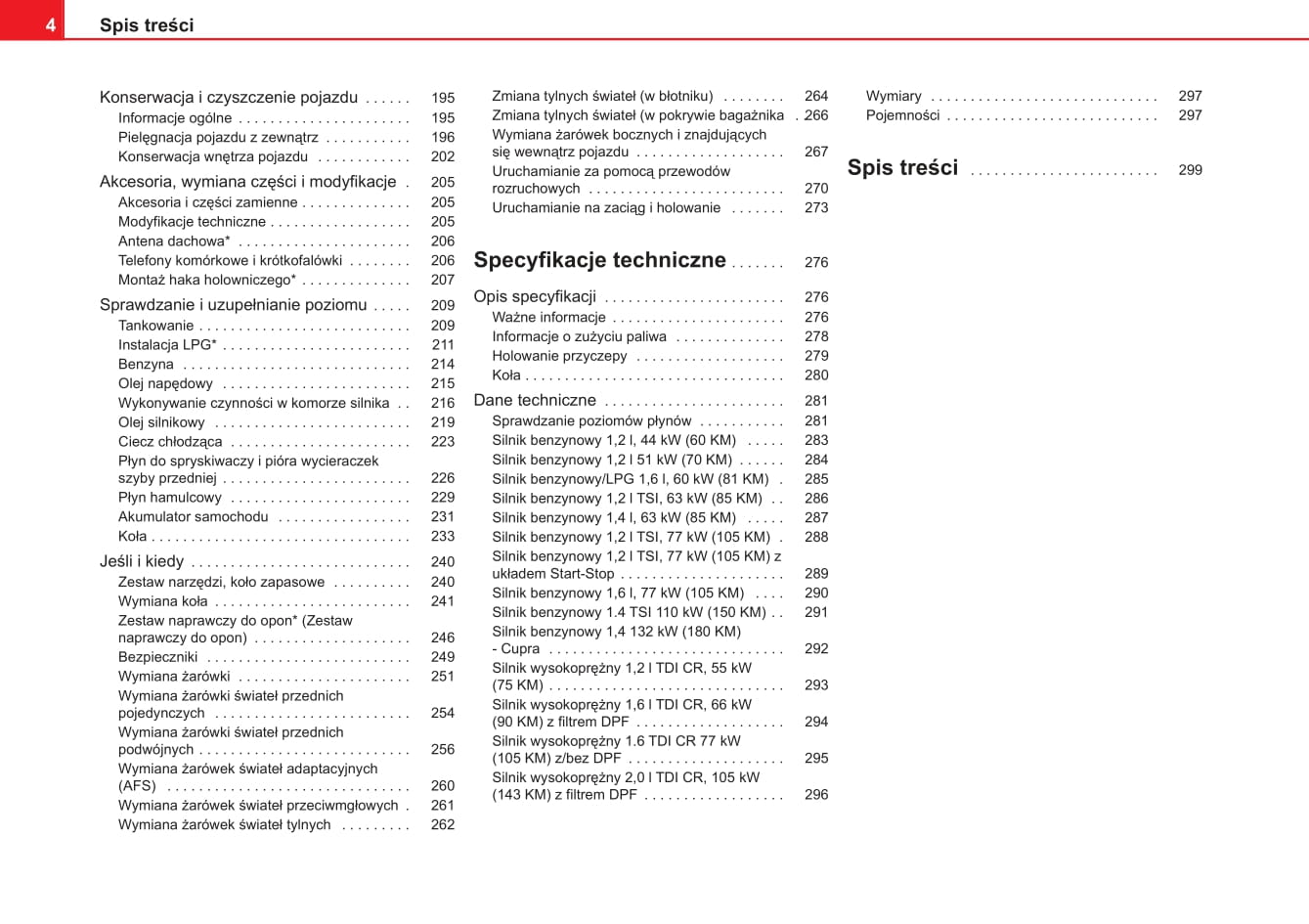 2013-2014 Seat Ibiza Owner's Manual | Polish