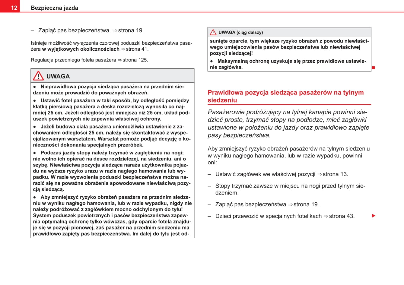 2013-2014 Seat Ibiza Owner's Manual | Polish