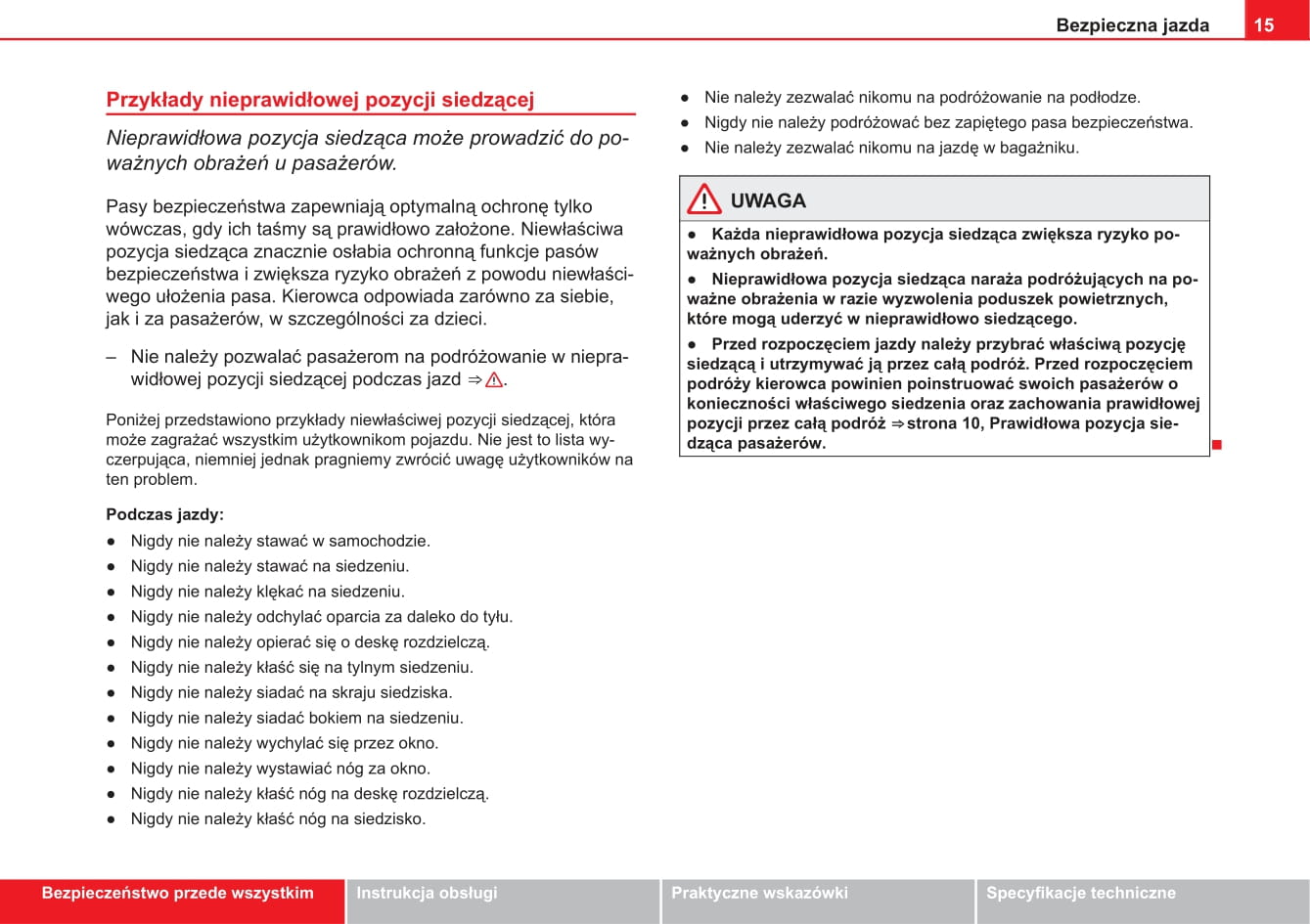 2013-2014 Seat Ibiza Owner's Manual | Polish