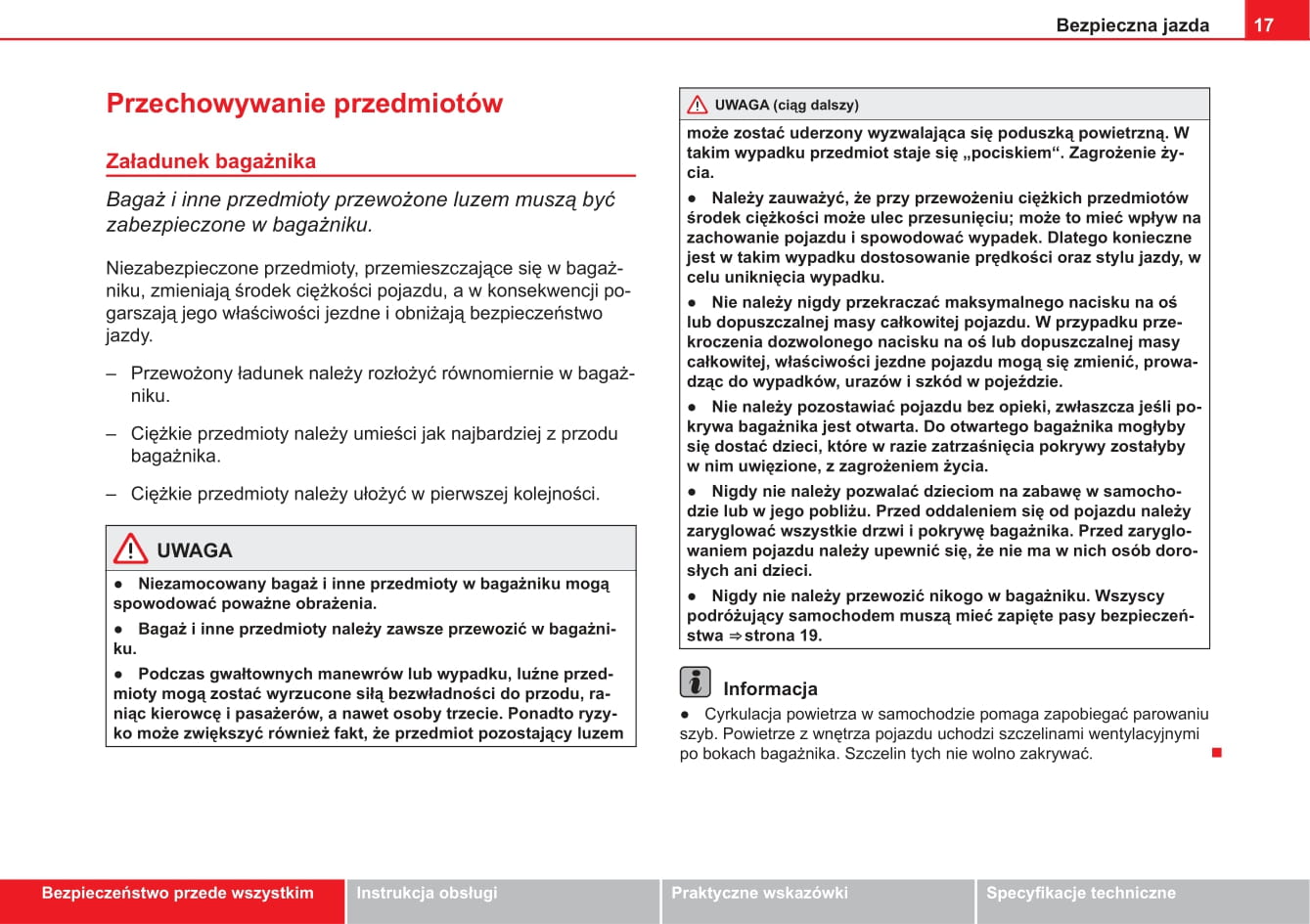 2013-2014 Seat Ibiza Owner's Manual | Polish
