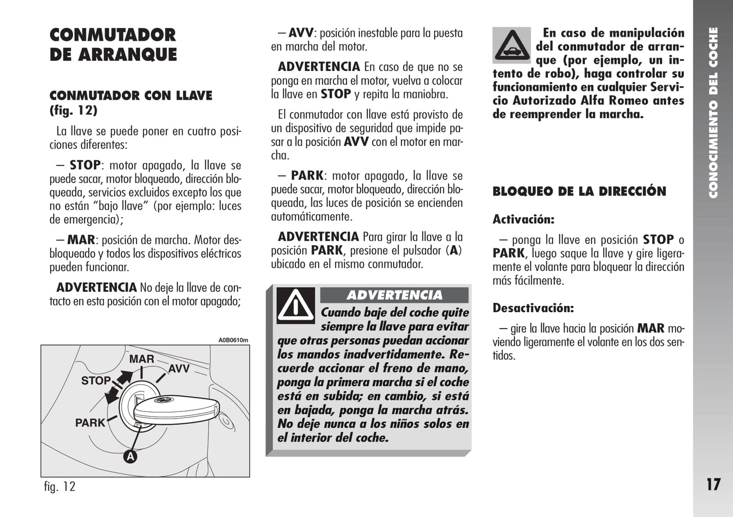 2005-2007 Alfa Romeo 156 Owner's Manual | Spanish