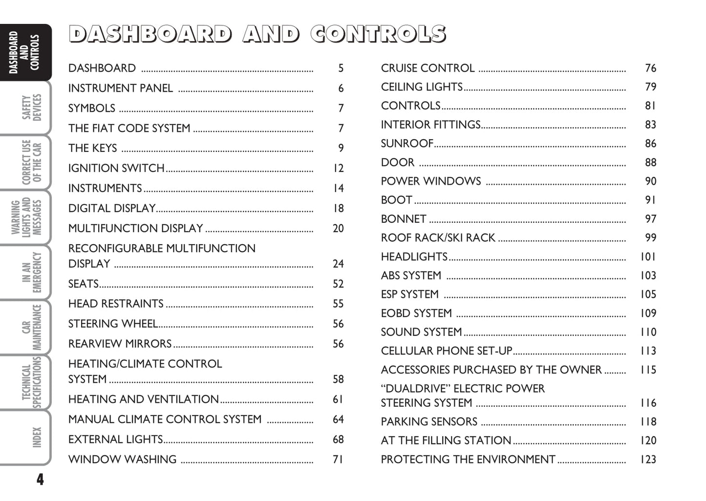 2009-2010 Fiat Punto/Grande Punto Owner's Manual | English
