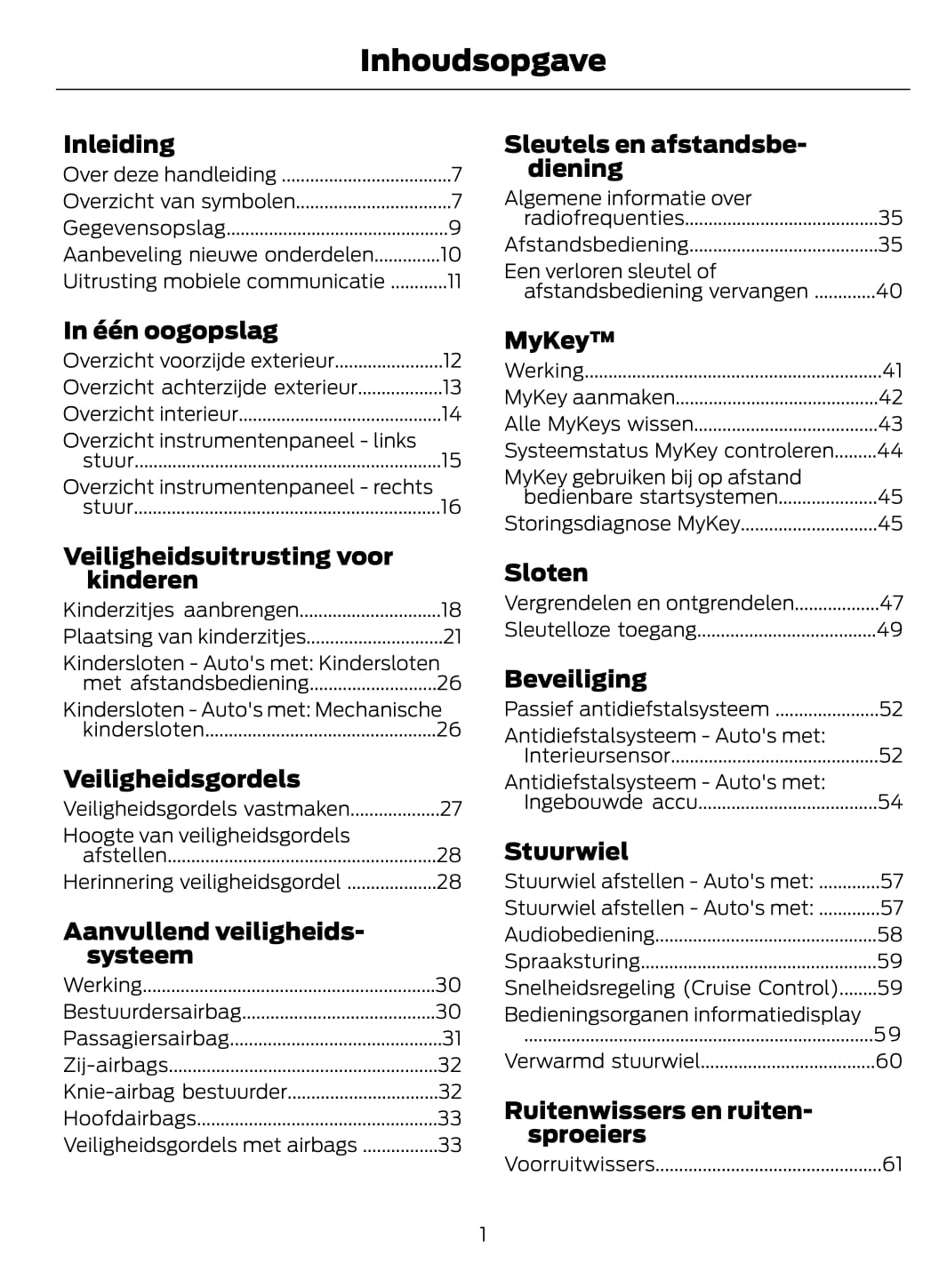 2014-2015 Ford Mondeo Hybrid Bedienungsanleitung | Niederländisch
