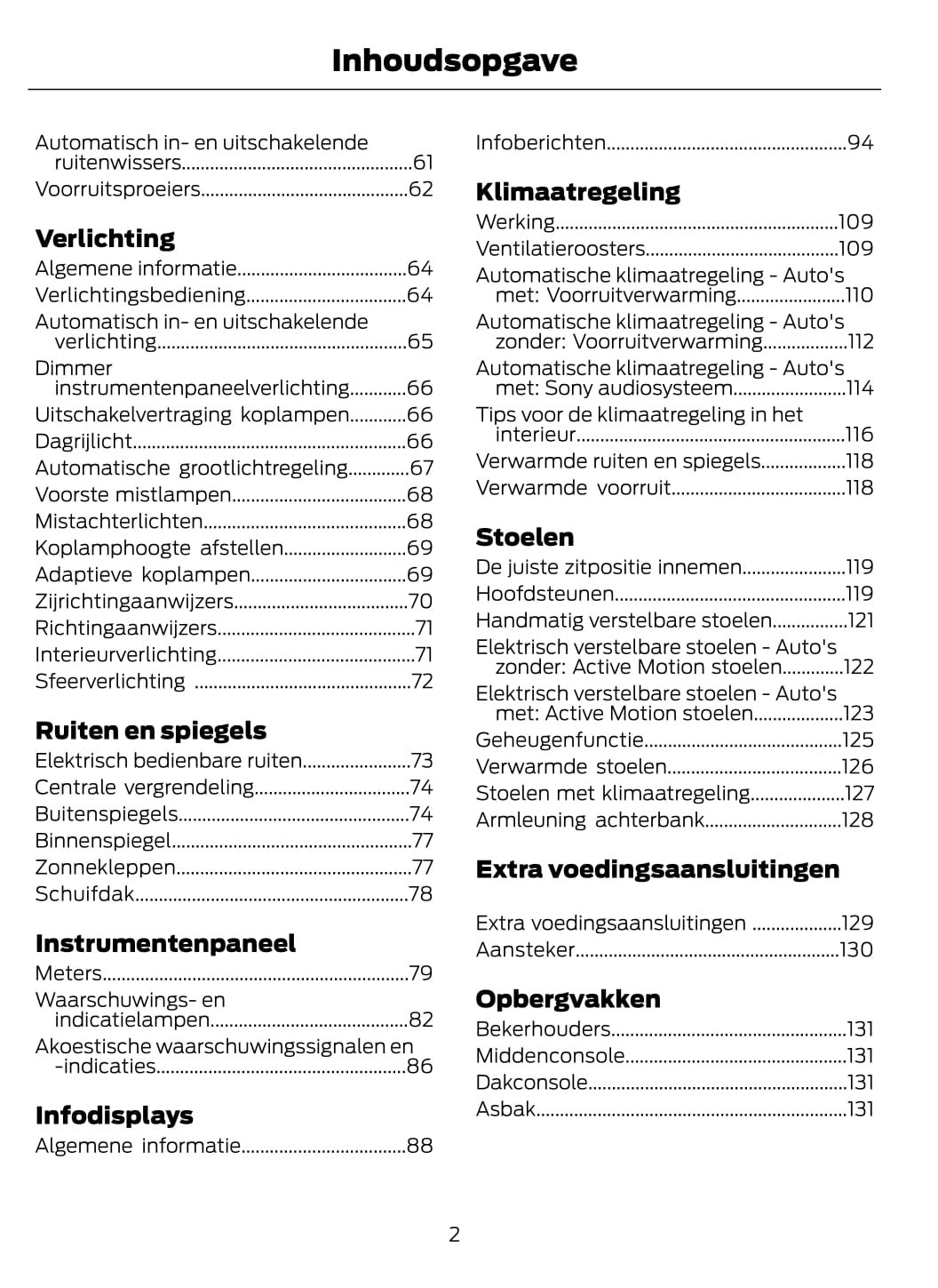 2014-2015 Ford Mondeo Hybrid Bedienungsanleitung | Niederländisch