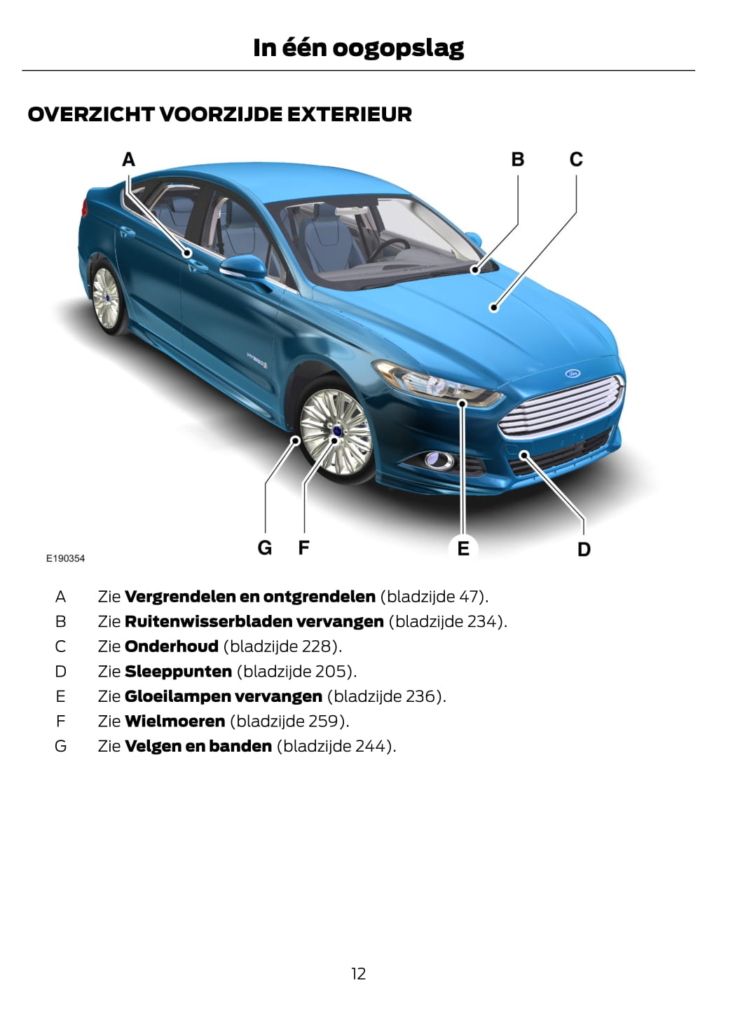 2014-2015 Ford Mondeo Hybrid Bedienungsanleitung | Niederländisch