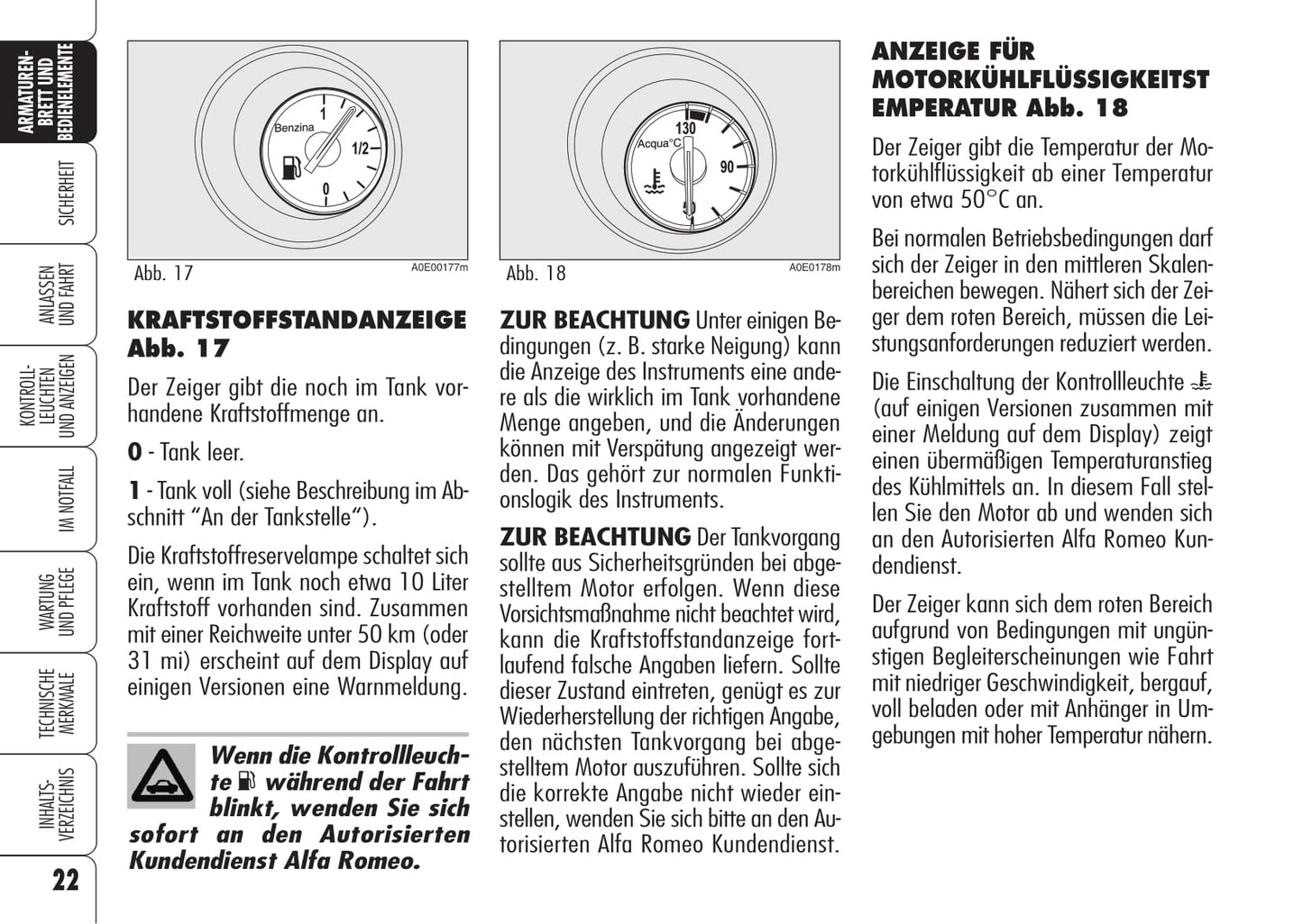 2008-2013 Alfa Romeo 159 Bedienungsanleitung | Deutsch