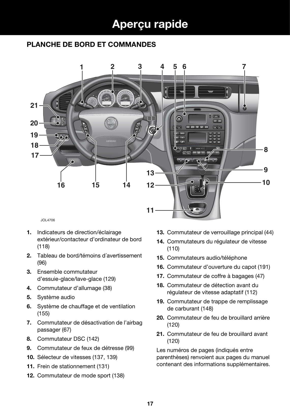 2004-2007 Jaguar S-Type Bedienungsanleitung | Französisch