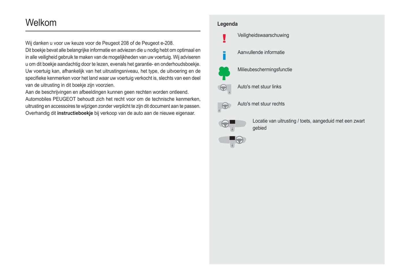 2021-2023 Peugeot 208/e-208 Bedienungsanleitung | Niederländisch