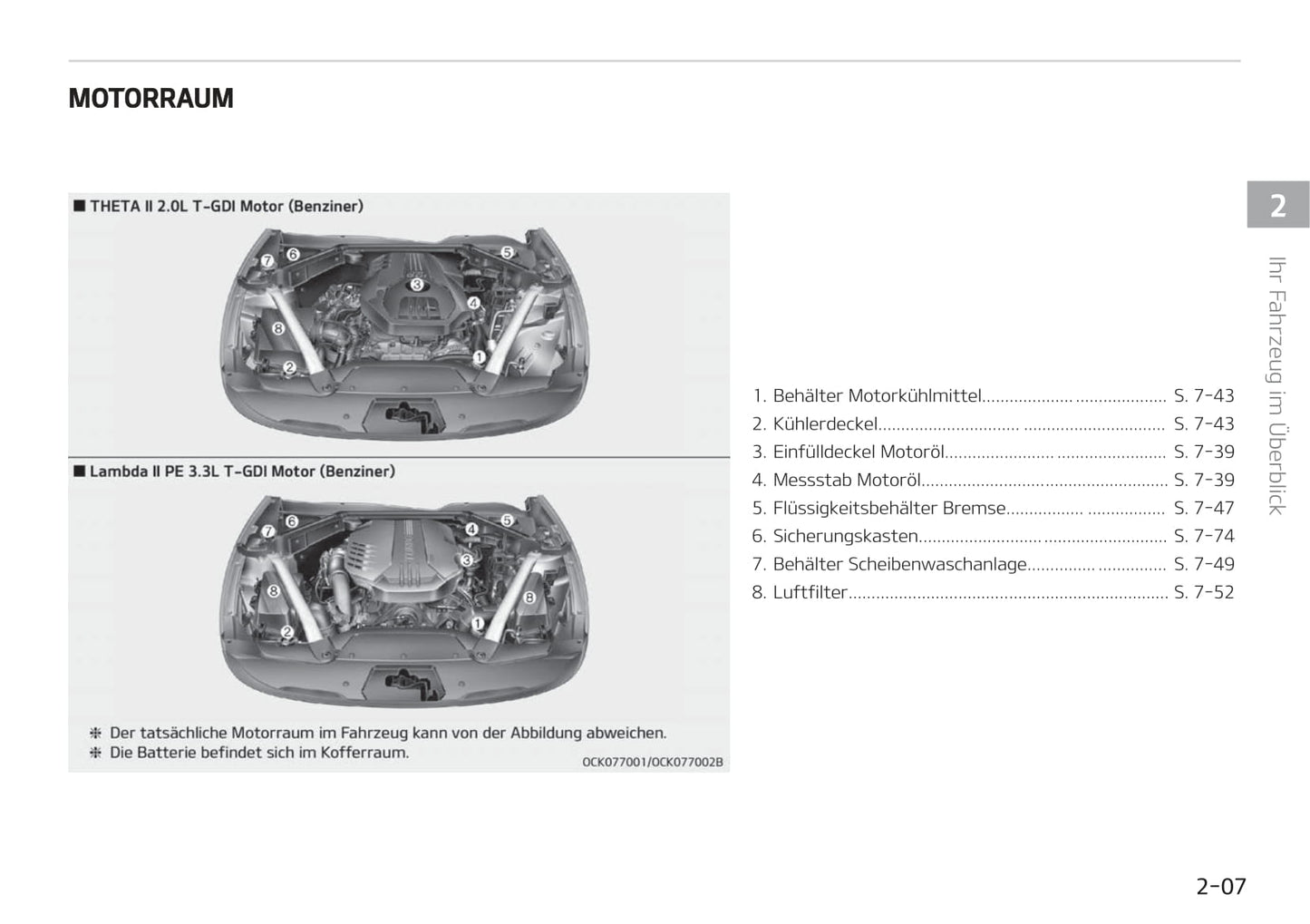 2018-2019 Kia Stinger Bedienungsanleitung | Deutsch
