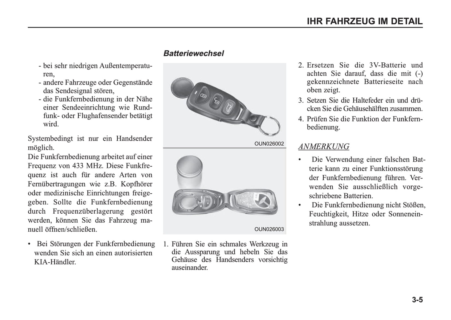 2005-2006 Kia Sorento Bedienungsanleitung | Deutsch