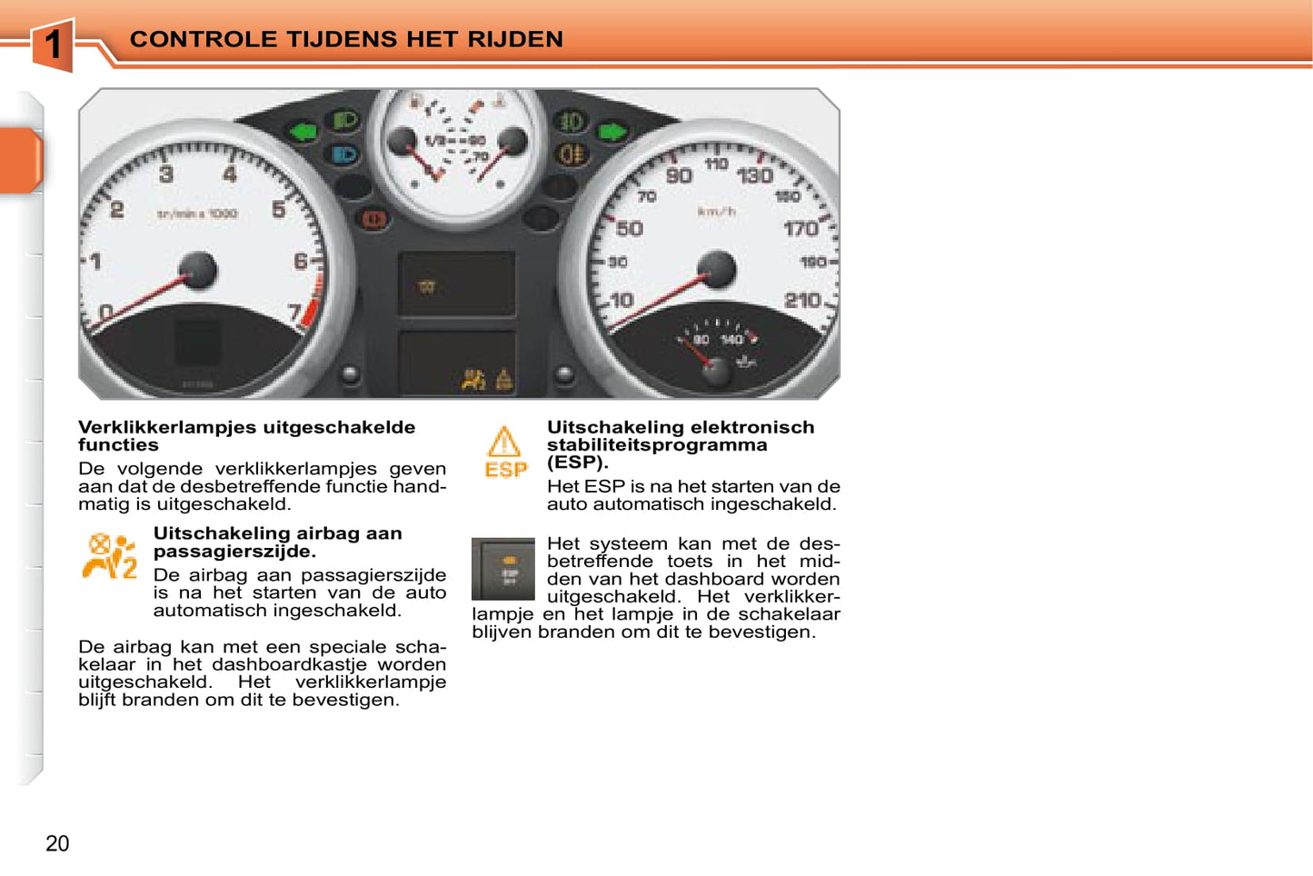 2007-2009 Peugeot 207 CC Owner's Manual | Dutch