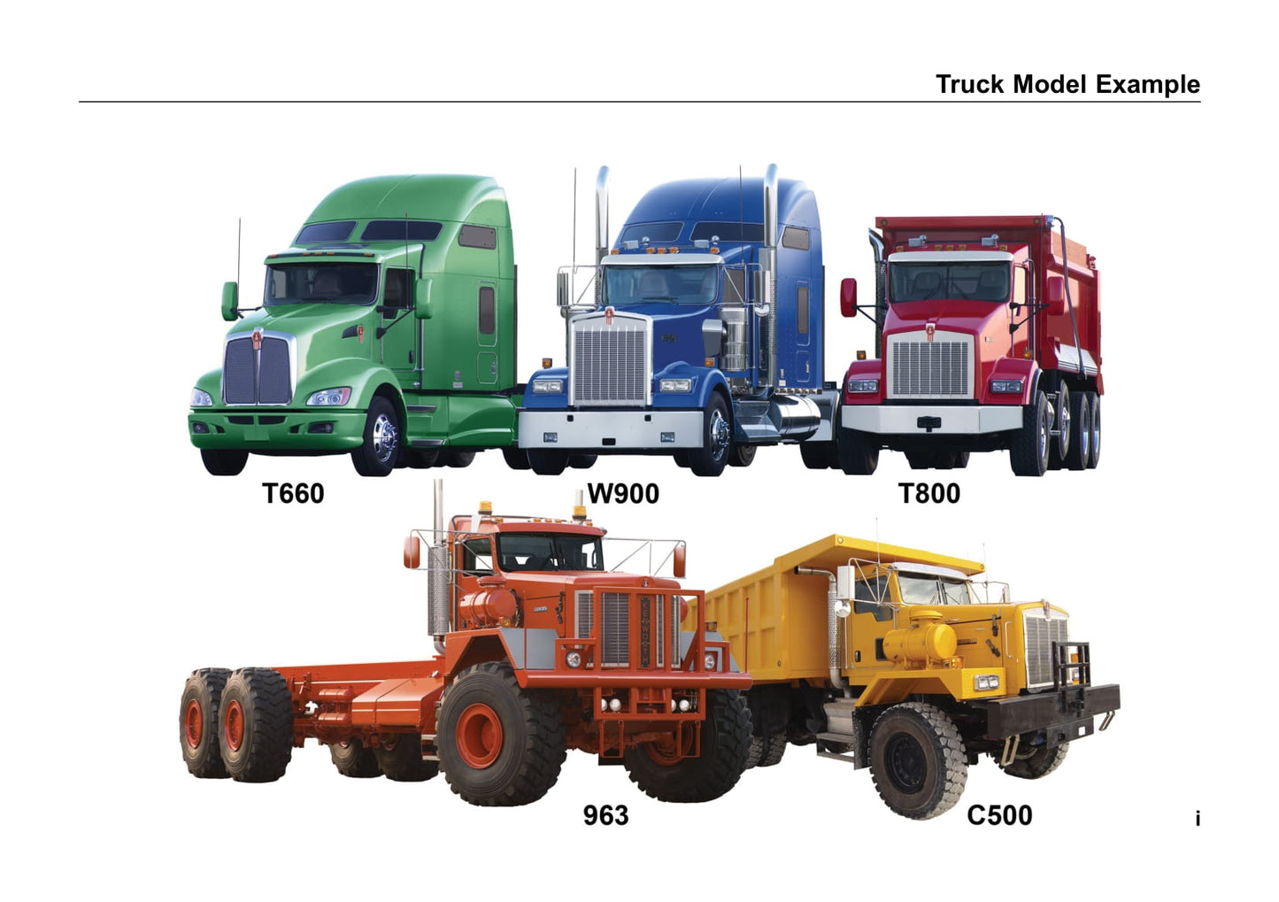 2012 Kenworth 963/C500/T660/T800/W900 Owner's Manual | English