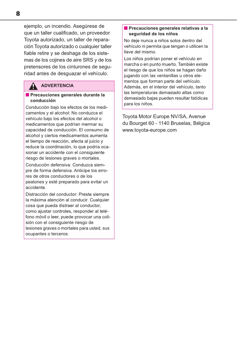 2021-2022 Toyota Yaris Cross Hybrid Bedienungsanleitung | Spanisch