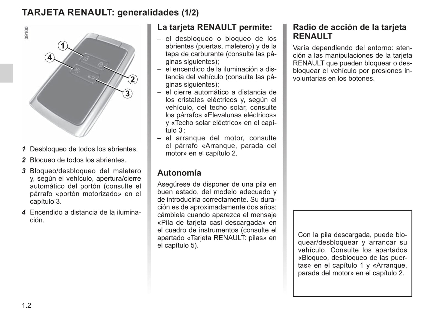 2018-2019 Renault Espace Owner's Manual | Spanish