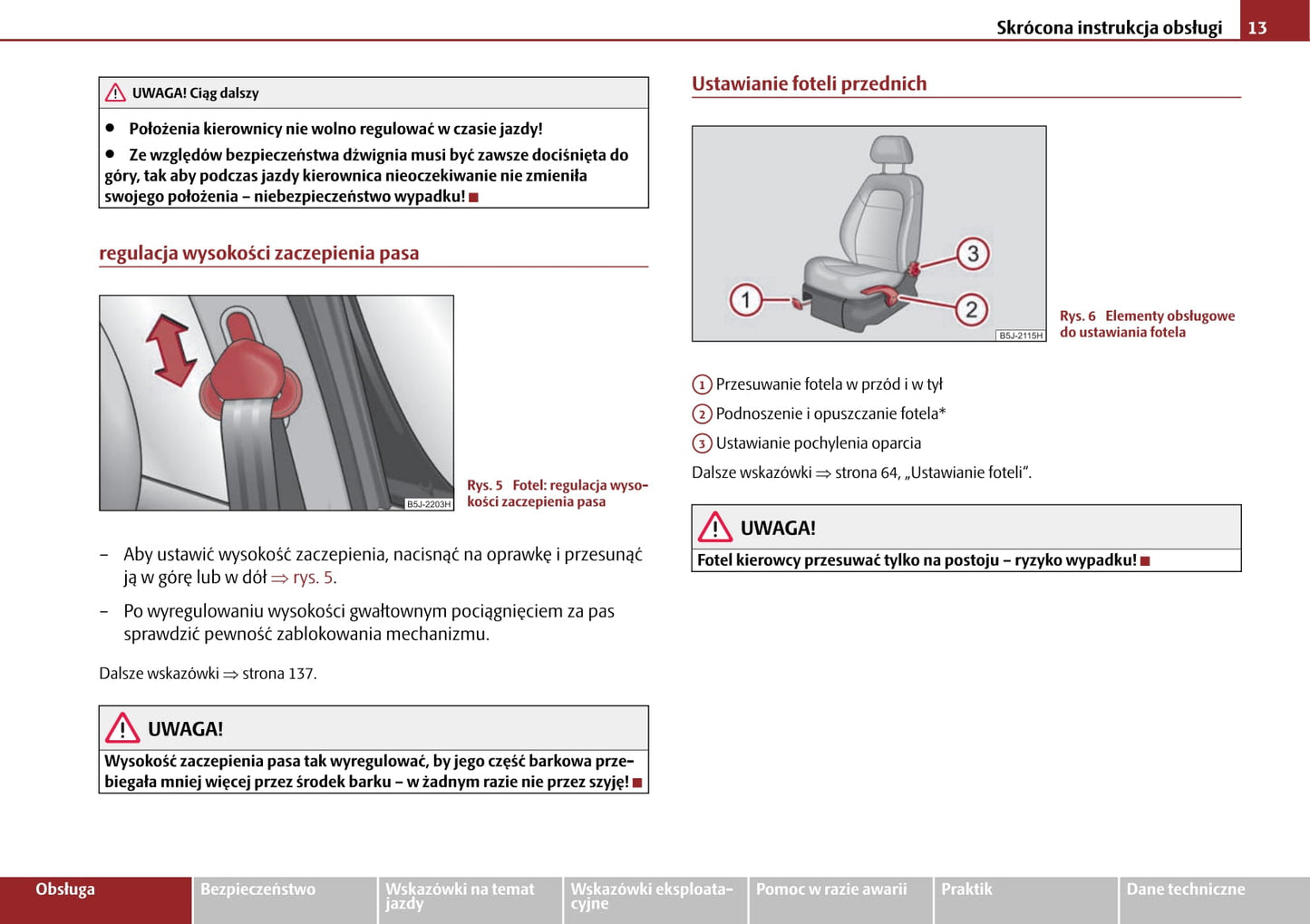 2006-2010 Skoda Roomster Bedienungsanleitung | Polnisch