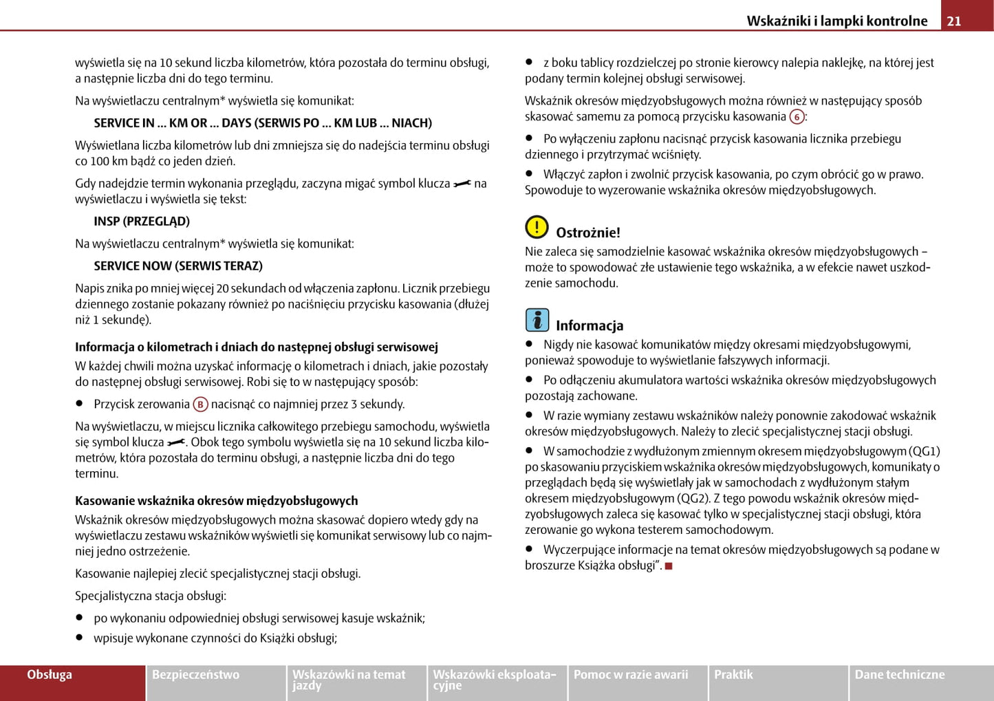 2006-2010 Skoda Roomster Bedienungsanleitung | Polnisch