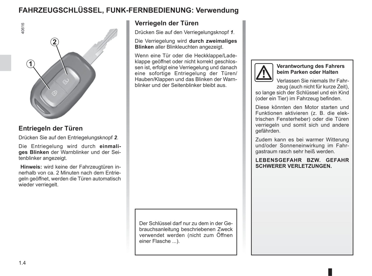 2012-2020 Dacia Lodgy Bedienungsanleitung | Deutsch