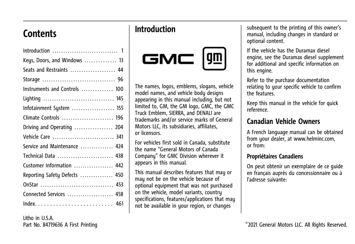 2022 GMC Sierra Bedienungsanleitung | Englisch