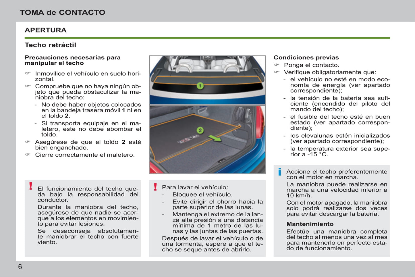 2014-2015 Peugeot 207 CC Bedienungsanleitung | Spanisch