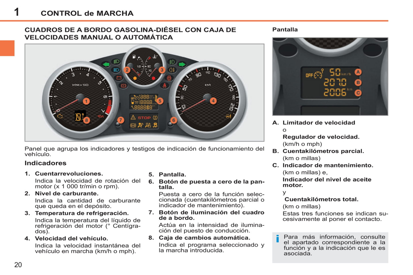 2014-2015 Peugeot 207 CC Bedienungsanleitung | Spanisch