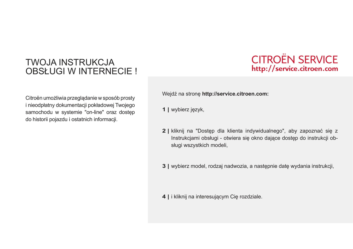 2011-2013 Citroën C3 Owner's Manual | Polish