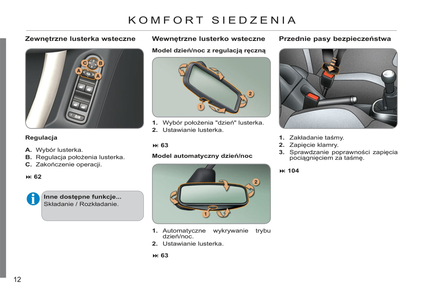 2011-2013 Citroën C3 Owner's Manual | Polish