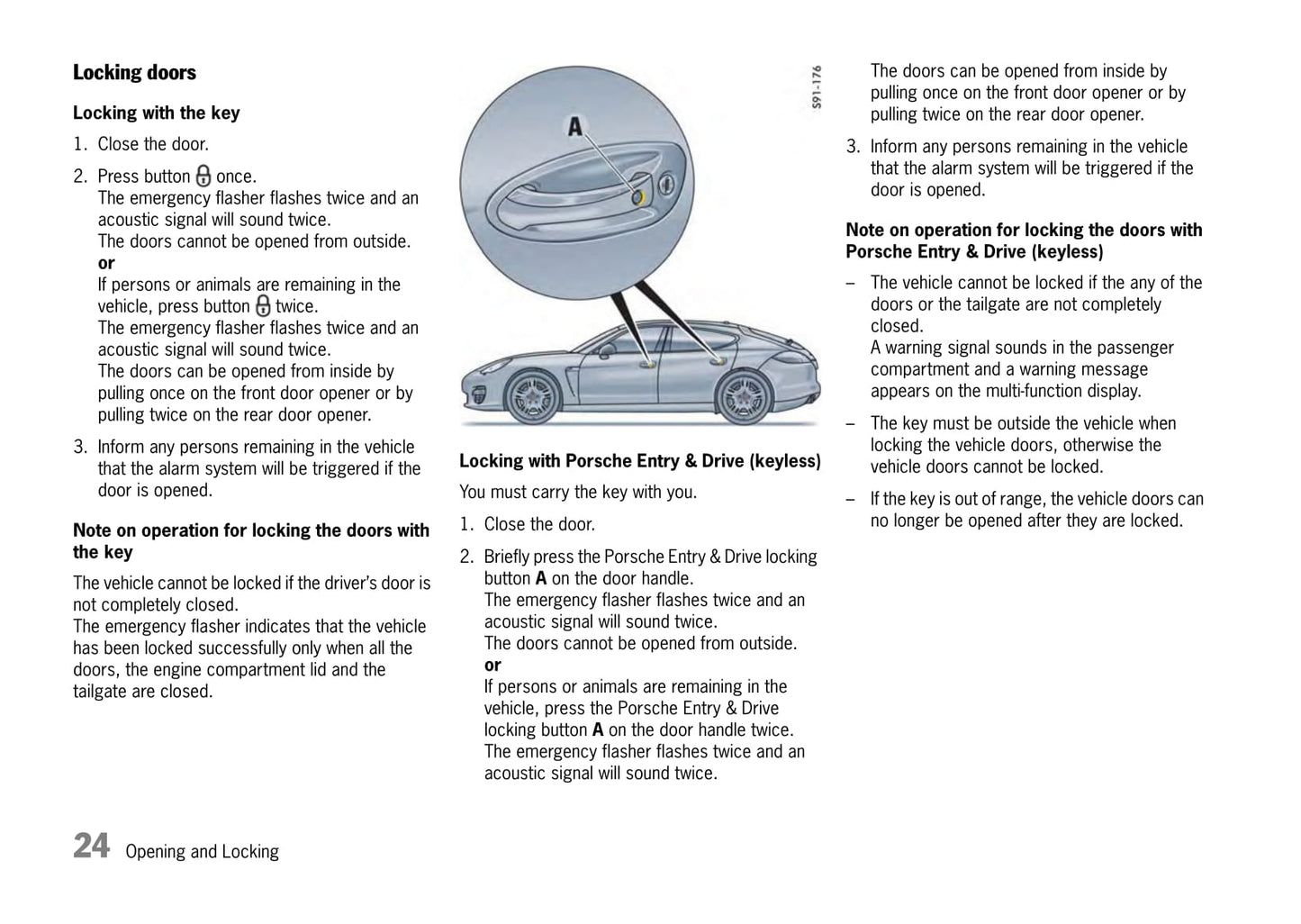2009-2013 Porsche Panamera Owner's Manual | English