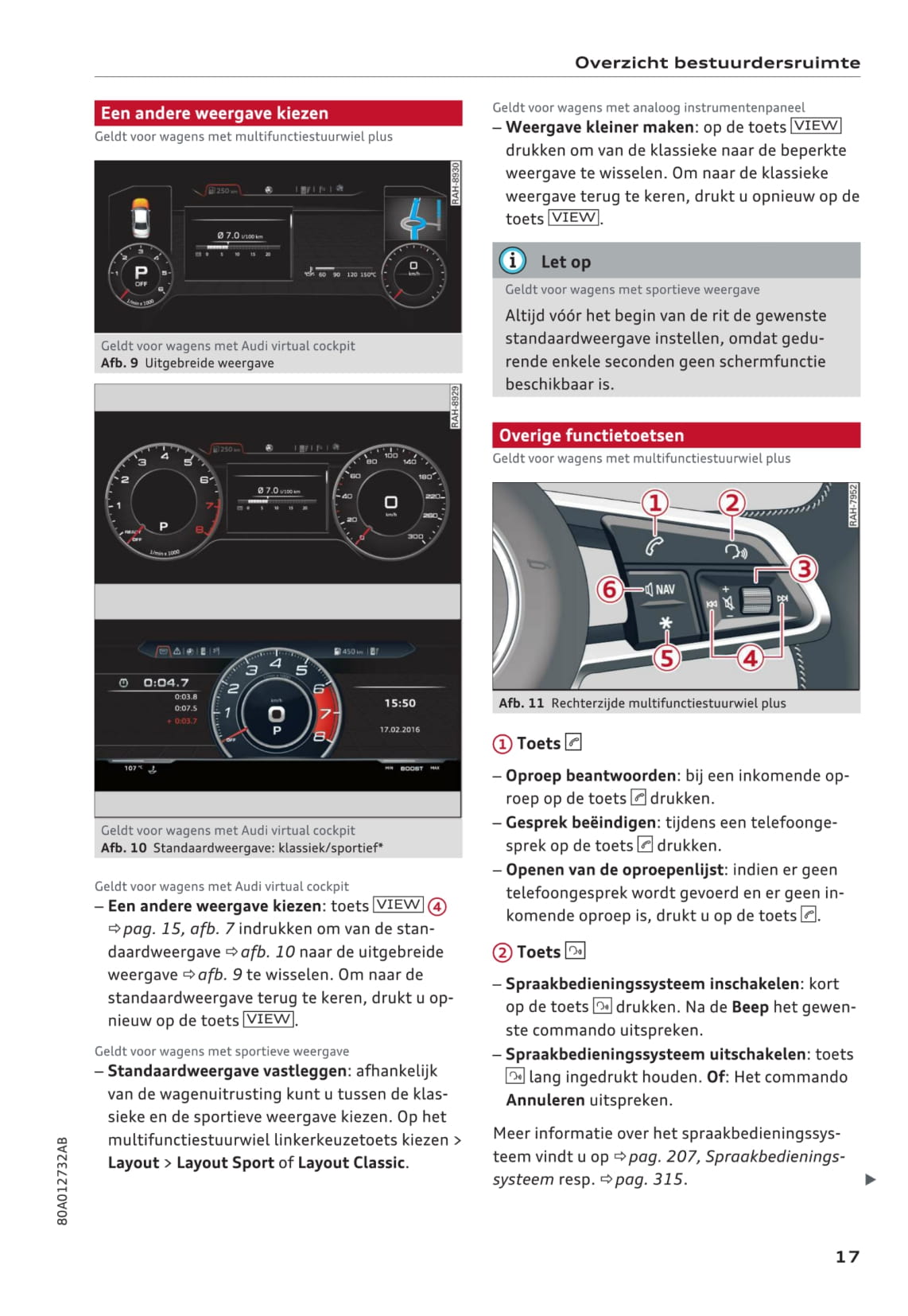 2017 Audi Q5 Bedienungsanleitung | Niederländisch
