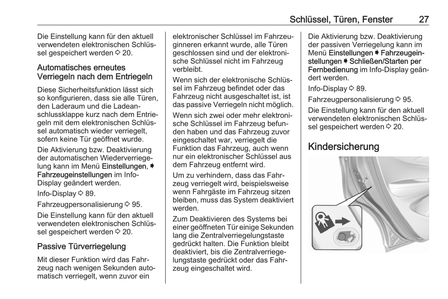 2017-2018 Opel Ampera-E Owner's Manual | German